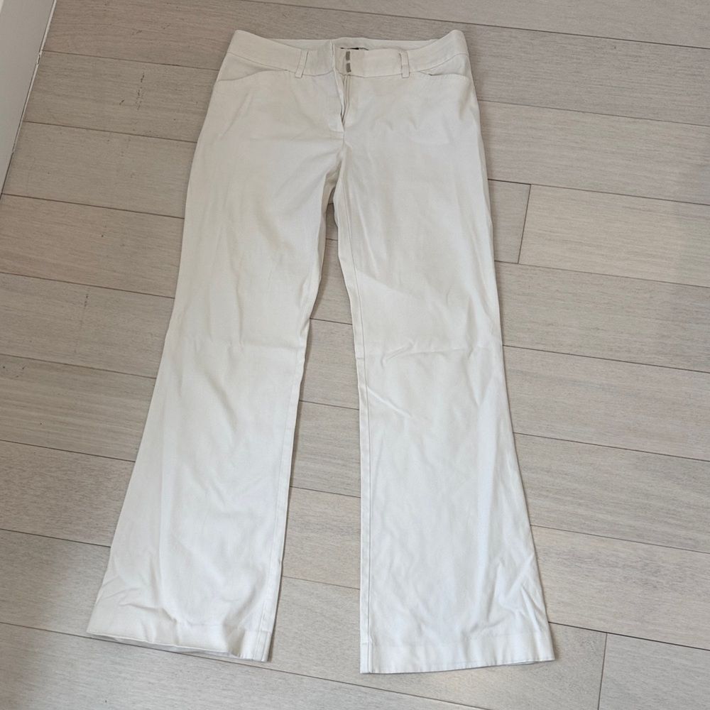 Henri Bendel Cream Flare Pants